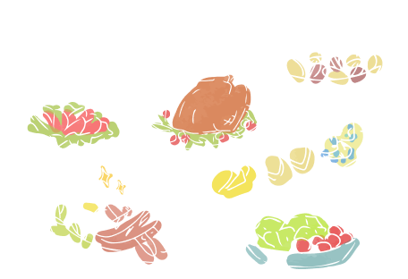 フードのイラスト